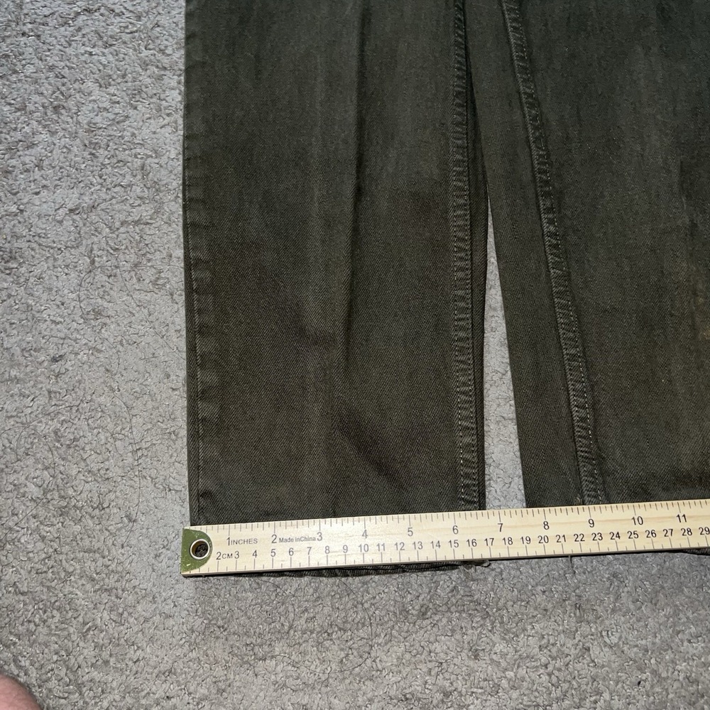 Vintage 1993 90s Levis Made in USA 550 Denim Jeans Olive Green Women's 30x31 - Picture 7 of 8